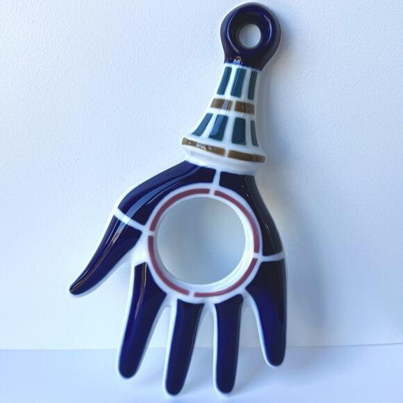 Sargadelos Porcelain Good Luck Hand of Fate Wall Hanging - Handmade in Spain - Picture 1 of 7